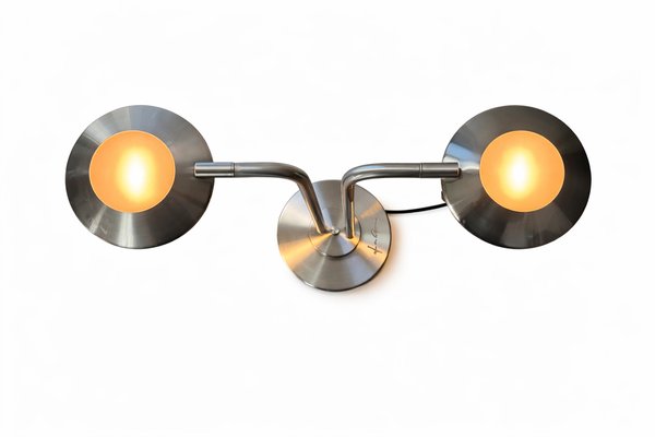 Vintage Brushed Metal Table Lamp by Jan Des Bouvrie for Boxford Holland, 2003 — view 4