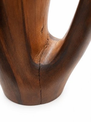Vintage Monoxyle Hardwood Vase by Alexandre Noll, 1970s — view 6