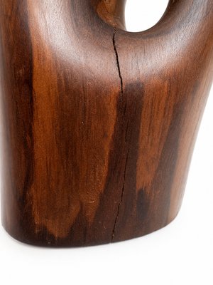 Vintage Monoxyle Hardwood Vase by Alexandre Noll, 1970s — view 8