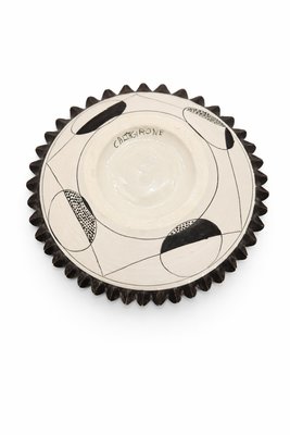 Caltagirone Ceramic Geometric Centerpiece with Pinecone Scales, 2000s — view 3