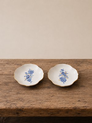 Vintage Miniature Bowls with Blue Floral Motif from Meissen Porcelain, 1970s, Set of 2 — view 2