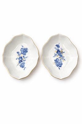 Vintage Miniature Bowls with Blue Floral Motif from Meissen Porcelain, 1970s, Set of 2 — view 1