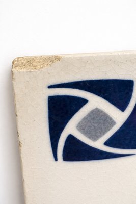 Geometric Art Nouveau Jugendstil Somag Ceramic Tiles from Meissen, 1890s, Set of 2 — view 5