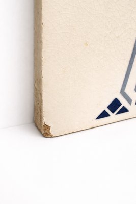 Geometric Art Nouveau Jugendstil Somag Ceramic Tiles from Meissen, 1890s, Set of 2 — view 6