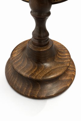Vintage Italian Decorative Desktop Globe with Fiammato Wood Base, 1970s — view 7