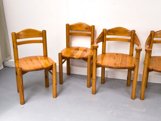 Pine Dining Chairs in the style of Rainer Daumiller, 1970s, Set of