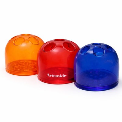Translucent Dedalino Pen Holders by Emma Gismondi for Artemide, 1960s, Set of 3 — view 1