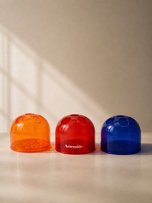 Translucent Dedalino Pen Holders by Emma Gismondi for Artemide, 1960s, Set of 3 — view 2