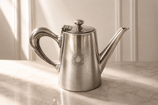 Vintage Christofle Silver-Plated Coffee Pot for Casino Municipal De Nice, 1930s — view 2