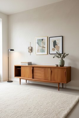 Vintage Sideboard in Teak by Axel Christensen for Omann Jun, 1960s