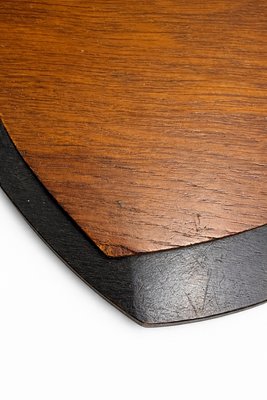 Art Deco Amsterdam School Oak Hallway Mirror with Integrated Brushes, 1920s, Set of 3 — view 10