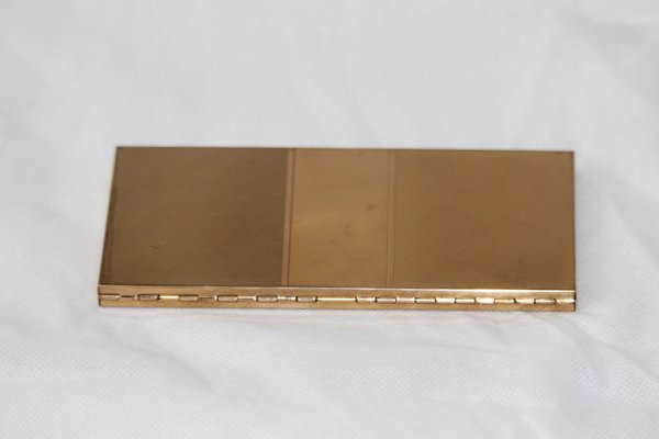 gold cigarette case vintage With Pearls and Rhinestones 100% Completely Handcrafted in Germany Metal Case covered by Genuine Gold For regular 85mm Cigarettes with filter resp NAPIER STERLING SILVER & 14K