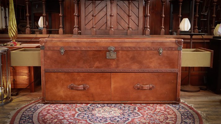 イギリスアンティーク｜My Favorite Trunk Mayfair Trunk Sideboard in Leather from Timothy Oulton, 2010s for