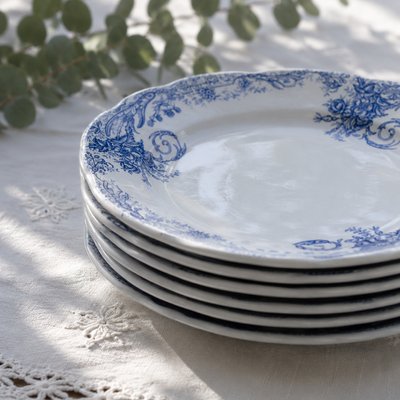 Flache Teller aus Eisenstein von Nimy, 1888, 6er Set bei Pamono kaufen