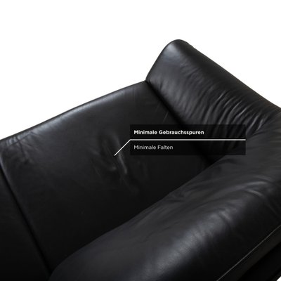 GMGT69○LAAUSER / ラウーザ ATLANTA アトランタ 2.5人 Atlanta 3-Seater Sofa in Black Leather from Laauser for sale at Pamono