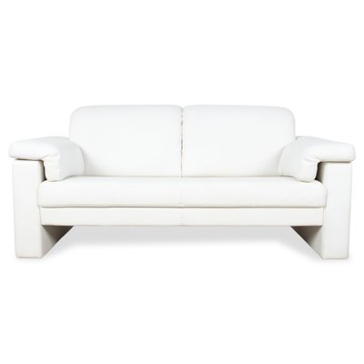 ROLF BENZ ホワイトオットマン Model 4000 2-Seater Sofa in Cream Leather from Rolf Benz for sale