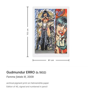 Gudmundur Erro, Femme fatale III, 2009, Archival Pigment Print for