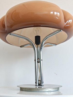 Quadrifoglio Table Lamp in Brown Acrylic from Guzzini, Yugoslavia