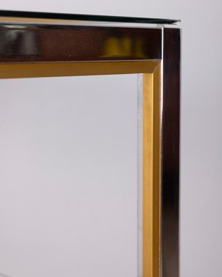 Vintage Metal and Glass Shelf by Renato Zevi, 1970s for sale at Pamono