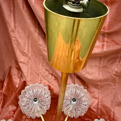 Vintage Icicle Glass Hanging Lamp from Doria Leuchten, 1960s for
