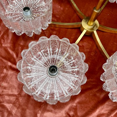 Vintage Icicle Glass Hanging Lamp from Doria Leuchten, 1960s for