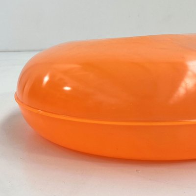 Orange Fluo Ottoman from Zanotta, 1990s for sale at Pamono