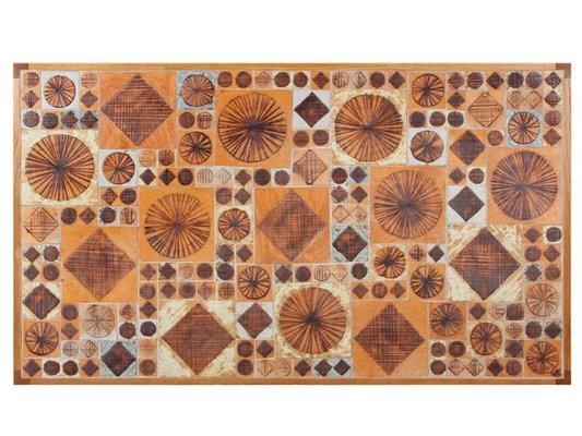 Ceramic Tile Top Coffee Table by Tue Poulsen, 1970s for sale at Pamono