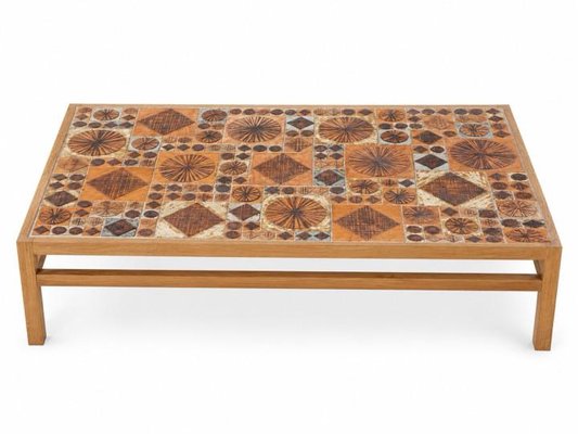 ジャグ tue poulsen Ceramic Tile Top Coffee Table by Tue Poulsen, 1970s for sale at Pamono