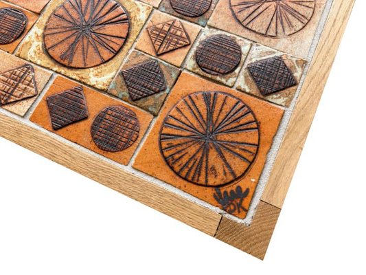 Ceramic Tile Top Coffee Table by Tue Poulsen, 1970s for sale at Pamono