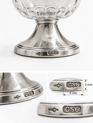 Mid-Century Modern Crystal and Silver Centrepiece by C.J. Stok, 1950 — view 3