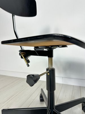 Vintage Black Architect Desk Chair by Jørgen Rasmussen for Labofa
