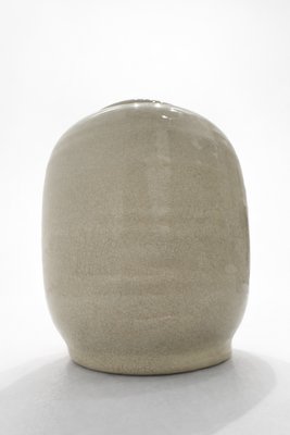 Art Deco Beige Ceramic Vase by Pieter Groeneveldt, 1930 — view 4