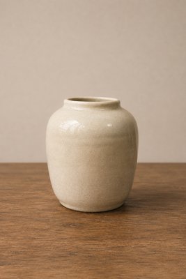 Art Deco Beige Ceramic Vase by Pieter Groeneveldt, 1930 — view 2