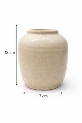 Art Deco Beige Ceramic Vase by Pieter Groeneveldt, 1930 — view 3