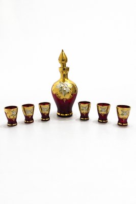 Vintage Murano Glass Liquor Service, 1980s, Set of 7 — view 1