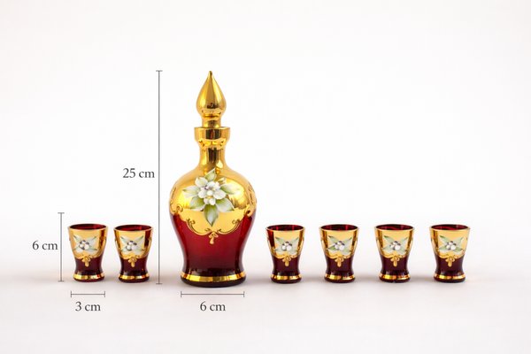 Vintage Murano Glass Liquor Service, 1980s, Set of 7 — view 8