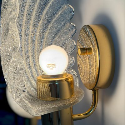 Large Vintage Wing Wall Sconces from Barovier & Toso, Italy, 1980s