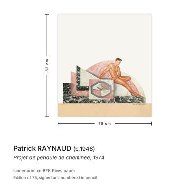 Patrick Raynaud, Mantel Clock Project, 1974, Screenprint for sale