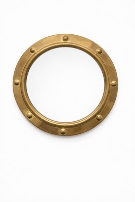 Peerage England Brass Porthole Mirror, 1950 — view 1