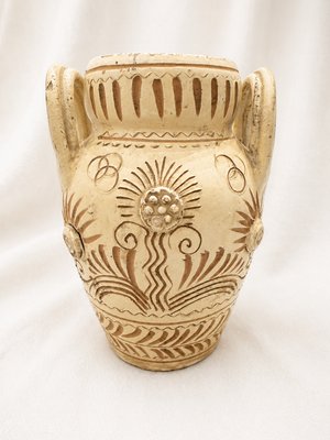 Mid-Century Modern Sgraffito Griffin Amphora Vase by Fratelli Fanciullacci, 1950 — view 6