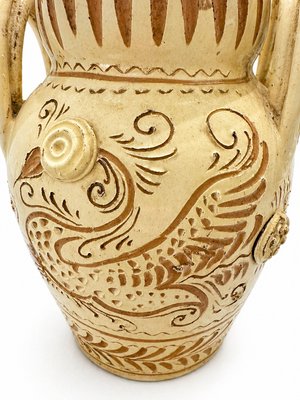 Mid-Century Modern Sgraffito Griffin Amphora Vase by Fratelli Fanciullacci, 1950 — view 5