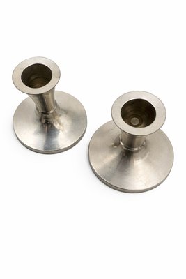 Model 2729 Pewter Candlesticks by Just Andersen, Denmark, 1940s, Set of 2 — view 6