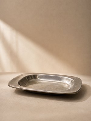 Vintage Danish Pewter Square Tray by Just Andersen, 1940 — view 2