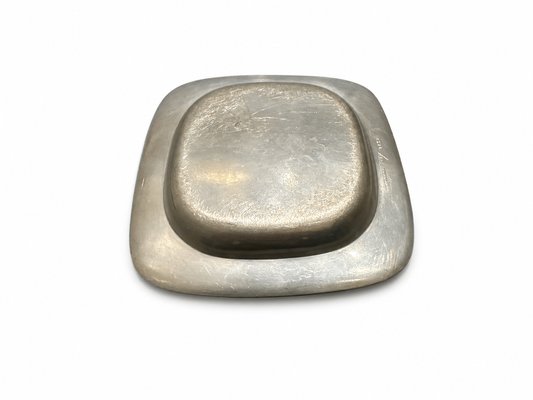 Vintage Danish Pewter Square Tray by Just Andersen, 1940 — view 4