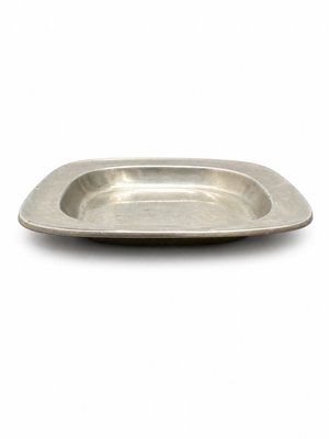 Vintage Danish Pewter Square Tray by Just Andersen, 1940 — view 1