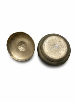 Art Deco MT Metal Alloy Circular Box by Just Andersen for Gab, 1930s — view 6