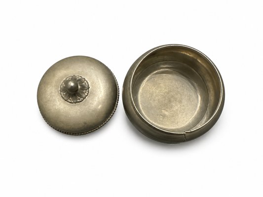 Art Deco MT Metal Alloy Circular Box by Just Andersen for Gab, 1930s — view 3