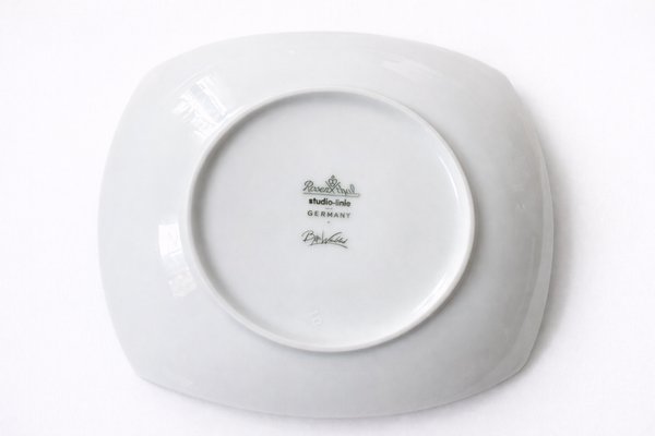 Square Porcelain Plate by Bjørn Wiinblad for Rosenthal, 1960s — view 3