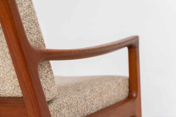 Senator Easy Chairs by Ole Wanscher for France & Son, Set of 2 for