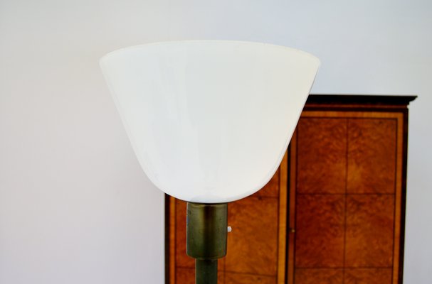 Brass Glass Uplight Floor Lamp 1940s, Uplight Desk Lamps Egypt